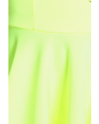 Boohoo Penny Neon Bandeau Skater Dress