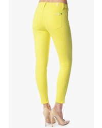 7 For All Mankind Slim Illusion Ankle Skinny In Blazing Yellow