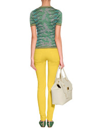 Mother The Looker Yellow Denim Skinny Jeans