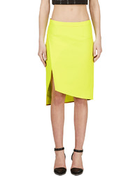 CNC Costume National Costume National Fluorescent Yellow Sculpted Skirt