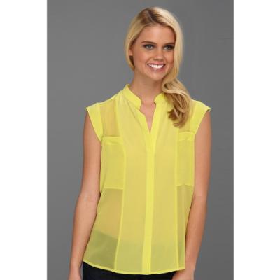 BCBGMAXAZRIA Addison Silk Sleeveless Blouse Blouse 99 6pm