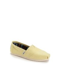 Toms Classic Canvas Slip On Yellow 85 M