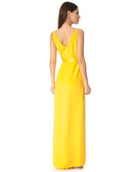 Diane von Furstenberg Asymmetrical Side Slit Gown