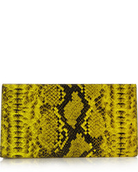 Stella McCartney Beckett Faux Python And Faux Leather Clutch