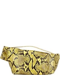 Jil Sander Sharp Bag Large Asymmetric Clutch Yellow