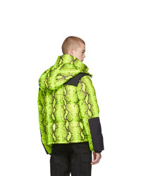 Off-White Yellow And Black Down Snake Puffer Jacket