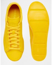 adidas court vantage yellow