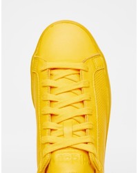 adidas Originals Court Vantage Adicolor Sneakers In Yellow S80254