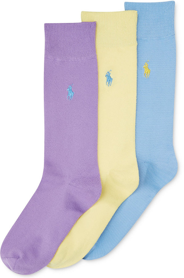 Polo Ralph Lauren Supersoft Solid Socks 3 Pack, $23 | Macy's | Lookastic