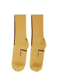 Oamc Yellow And Brown Adidas Originals Edition Type O Socks