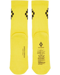 Marcelo Burlon County of Milan Yellow Black Short Cruz Socks
