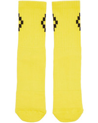 Marcelo Burlon County of Milan Yellow Black Short Cruz Socks