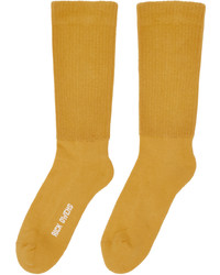 Rick Owens Yellow Mid Calf Socks