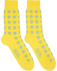 Alexander McQueen Yellow Skull Socks