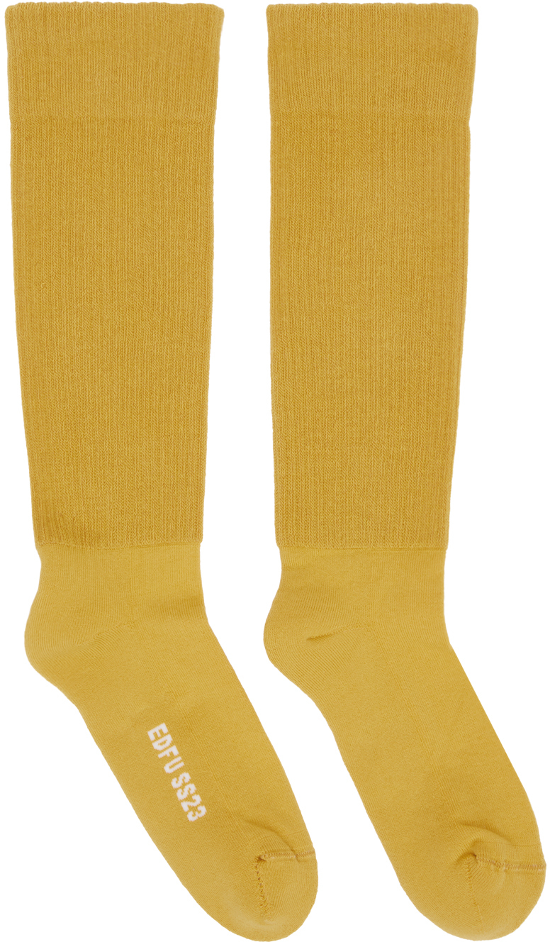 Rick Owens Yellow Thick Socks, $185 | SSENSE | Lookastic