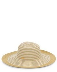 Calvin Klein Striped Straw Sun Hat