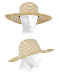 Calvin Klein Striped Straw Sun Hat