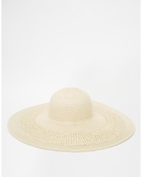Asos Collection Oversized Straw Hat With Crochet Insert