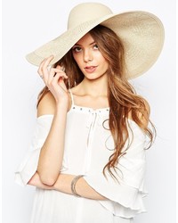Asos Collection Oversized Straw Hat With Crochet Insert