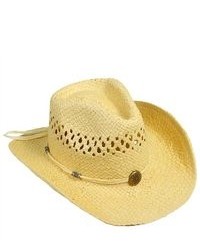 PDS Online Straw Cowboy Western Hat With Decoration