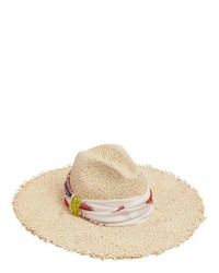 Emilio Pucci Straw Hat W Foulard Hatband