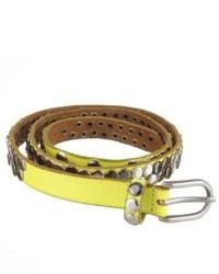 Yellow Studded Belt