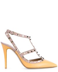 Yellow Studded Pumps