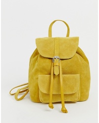 Yellow Suede Backpack