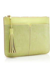 J.Crew Suede And Leather Tassel Clutch