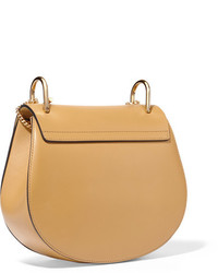 Chloé Drew Small Leather And Suede Shoulder Bag Yellow