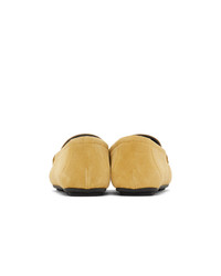 Versace Yellow Suede Loafers