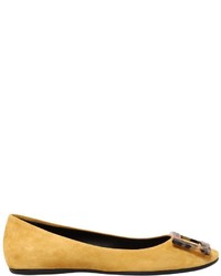 Yellow Suede Flats