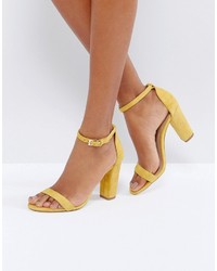 Aldo Myly Suede Barely There Block Heeled Sandals