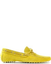 mens yellow suede loafers