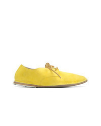Yellow Suede Oxford Shoes