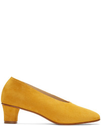 Martiniano Yellow Suede High Glove Heels