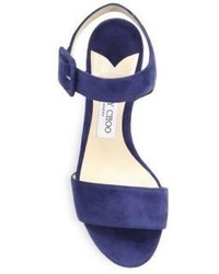 Jimmy Choo Harriet 65 Suede Ankle Strap Sandals