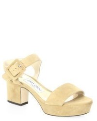 Jimmy Choo Harriet 65 Suede Ankle Strap Sandals