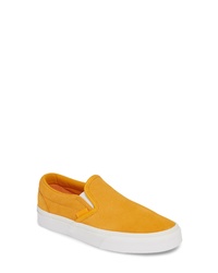 Yellow Suede Slip-on Sneakers