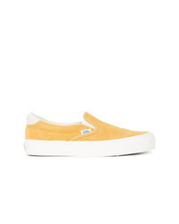 Yellow Suede Slip-on Sneakers