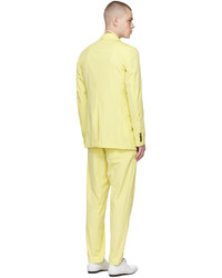 Dries Van Noten Yellow Two Button Suit