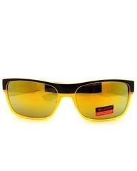 106Shades X Loop Narrow Rectangular High Temple Sports Sunglasses Yellow