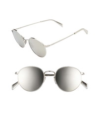 Celine 50mm Mirrored Round Sunglasses