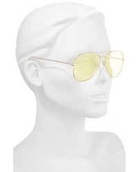 67mm Colored Aviator Sunglasses Yellow