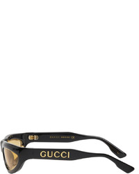 Gucci Black Gold Mask Sunglasses
