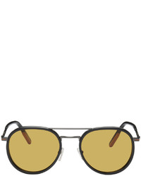 Zegna Black Round Sunglasses