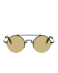 Yohji Yamamoto Black Yy7028 Sunglasses