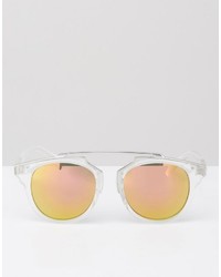 Jeepers Peepers Bridgeless Sunglasses In Clear Frame