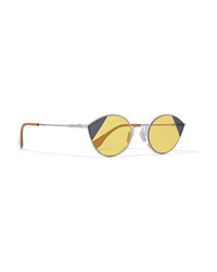 Fendi Cat Eye Silver Tone Sunglasses