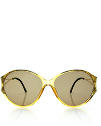 Christian Dior Dior Round Open Arm Monochromatic Sunglasses Yellowgold